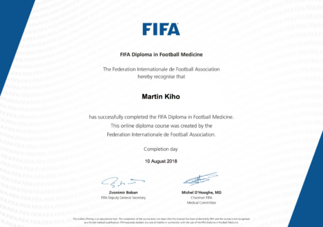 FIFA Medicine Diploma Martin Kiho